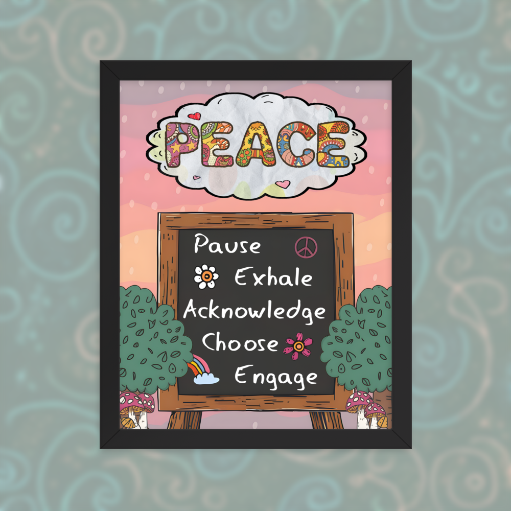 Framed "Keep-Safe" Poster - P.E.A.C.E.