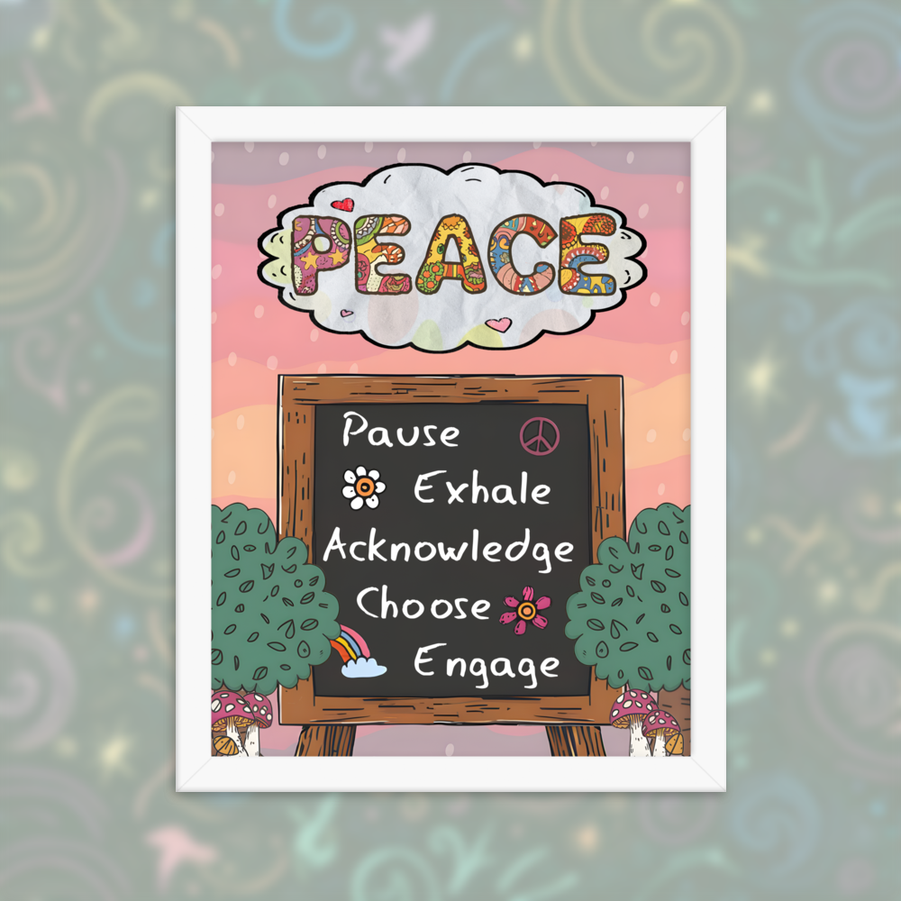 Framed "Keep-Safe" Poster - P.E.A.C.E.