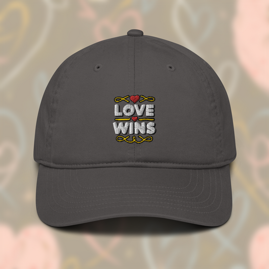 Organic "love Wins" hat