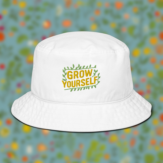 Organic "Grow Yourself" bucket hat