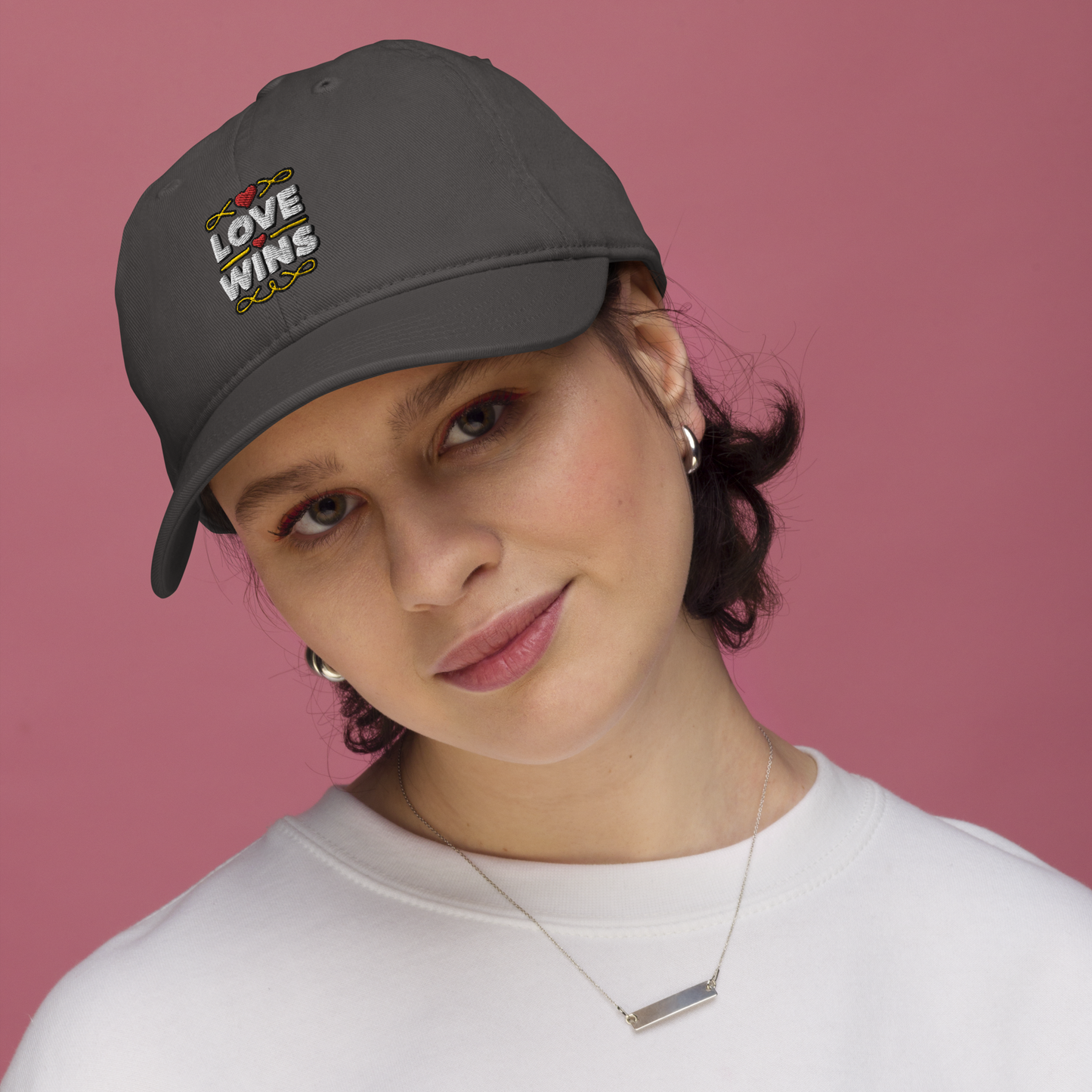 Organic "love Wins" hat