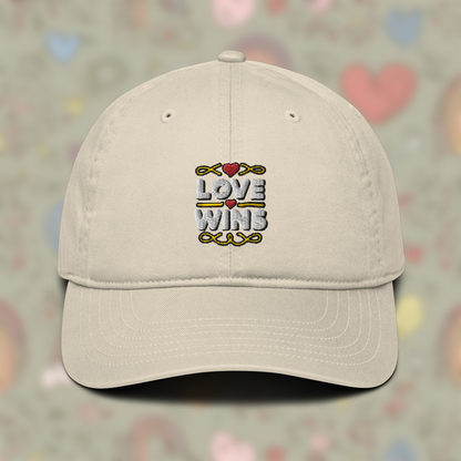 Organic "love Wins" hat