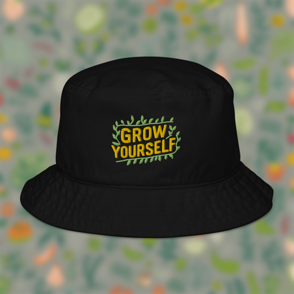 Organic "Grow Yourself" bucket hat