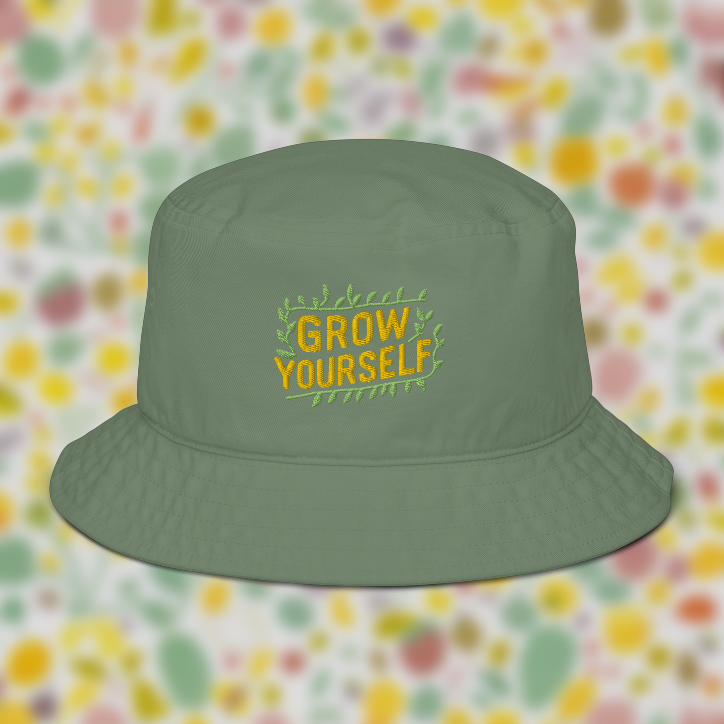 Organic "Grow Yourself" bucket hat