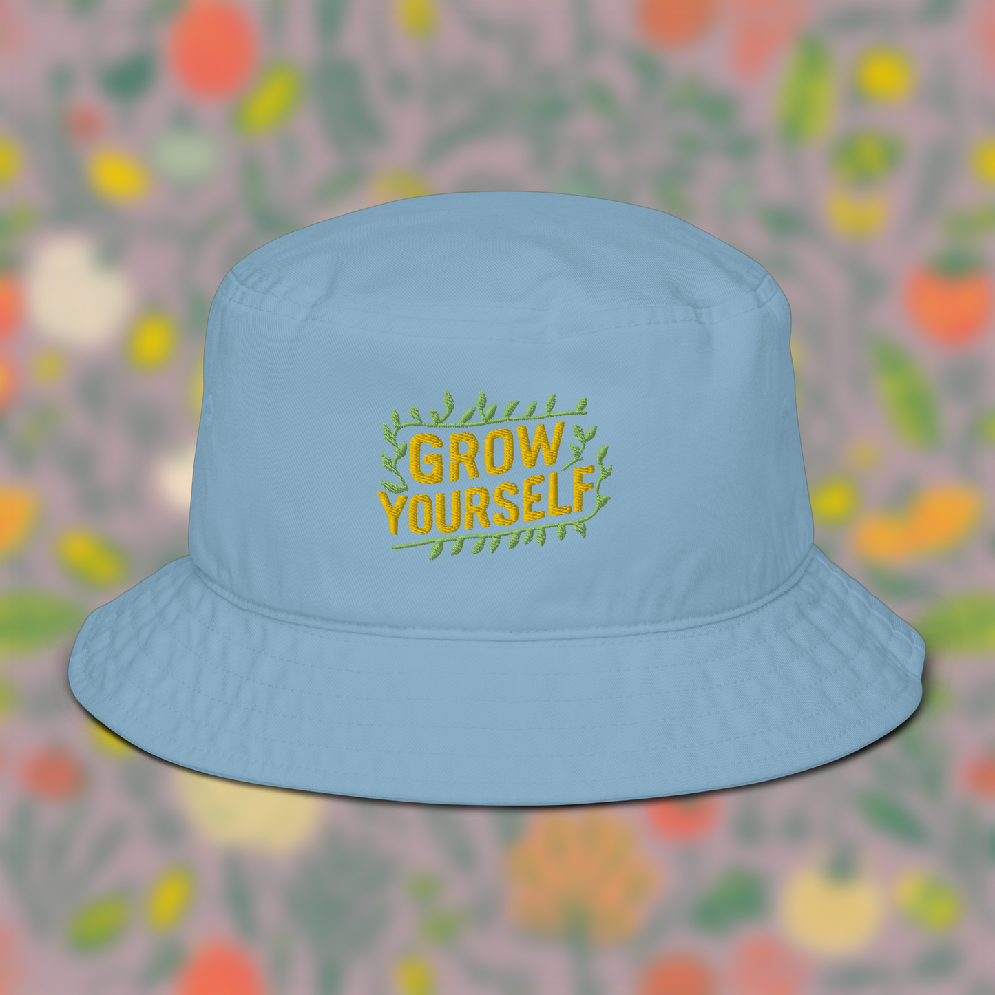 Organic "Grow Yourself" bucket hat