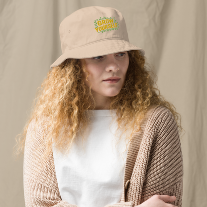 Organic "Grow Yourself" bucket hat