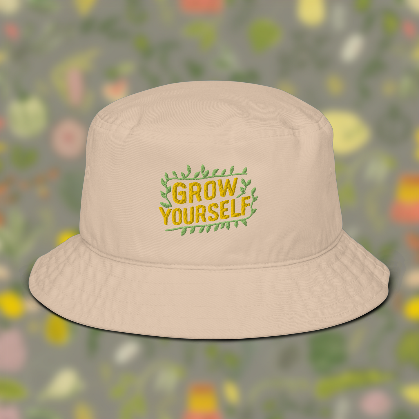 Organic "Grow Yourself" bucket hat